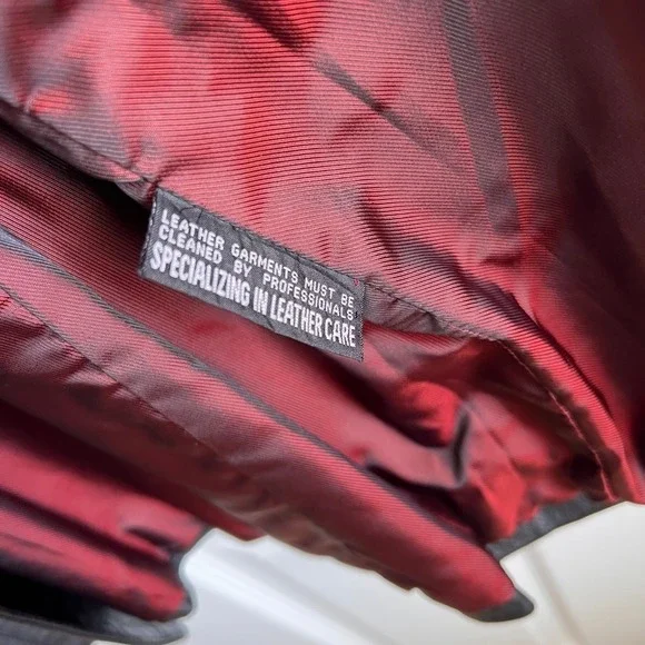 Whet Blu Leather Blazer Jacket Womens Large Black Single Button Red Lining - Picture 6 of 11